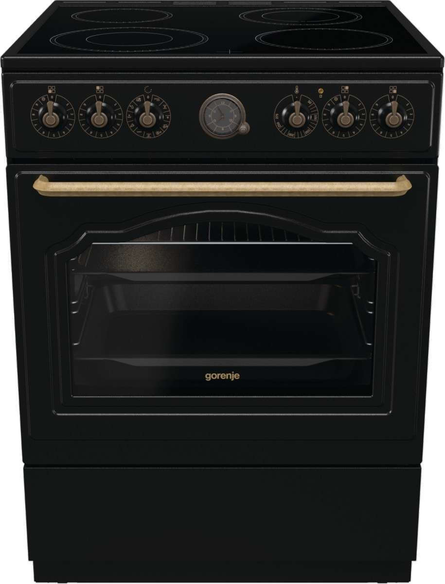 Gorenje GECS6B71CLB Κουζίνα 71lt με Κεραμικές Εστίες Π60εκ. Μαύρη