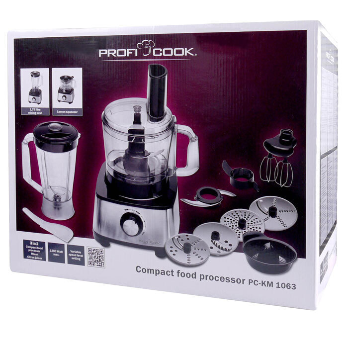 Profi Cook PC-KM1063 Πολυμίξερ 1200W με Κάδο 1.75lt και Κανάτα Μπλέντερ Ασημί - Image 5