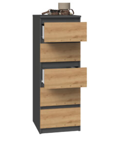 Alternative view of Malwa W5 Anthracite Artisan Chest Drawers