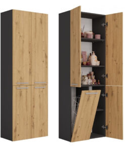 Nel Bathroom Column 1k/dd Anthracite Artisan