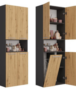 Nel Bathroom Column 1k/dk Anthracite Artisan