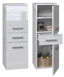 Nel V Dds White Gloss Bathroom Column