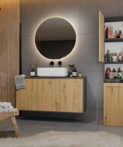 Alternative view of Nel Bathroom Column 1k/dk Anthracite Artisan