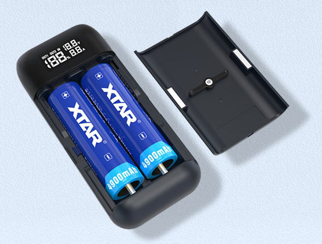 XTAR PB2SL USB Φορτιστής 2 Μπαταριών Li-ion Μεγέθους 18650/21700 - Image 4