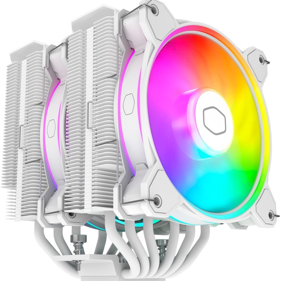 CoolerMaster Hyper 622 Halo White Ψύκτρα Επεξεργαστή Διπλού Ανεμιστήρα για Socket AM4/AM5/1200/115x/1700 με ARGB Φωτισμό Λευκή - Image 4