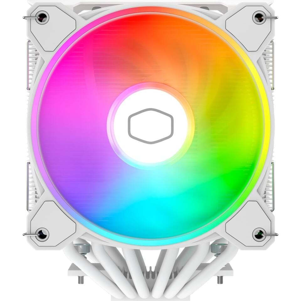 CoolerMaster Hyper 622 Halo White Ψύκτρα Επεξεργαστή Διπλού Ανεμιστήρα για Socket AM4/AM5/1200/115x/1700 με ARGB Φωτισμό Λευκή - Image 3