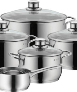 WMF Diadem Plus Σετ Κατσαρόλες από Ανοξείδωτο Ατσάλι Ασημί 5τμχ