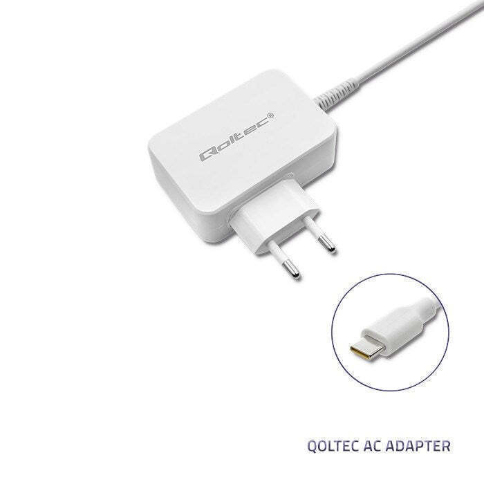 Qoltec USB-C Universal Φορτιστής Laptop 65W 5V 25A με Αντάπτορα Τροφοδοσίας (51039) - Image 2