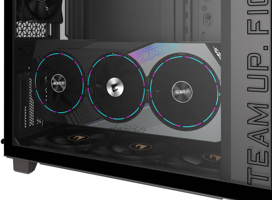 Gigabyte Aorus C400 Glass Midi Tower Κουτί Υπολογιστή με Πλαϊνό Παράθυρο και RGB Φωτισμό Μαύρο - Image 4