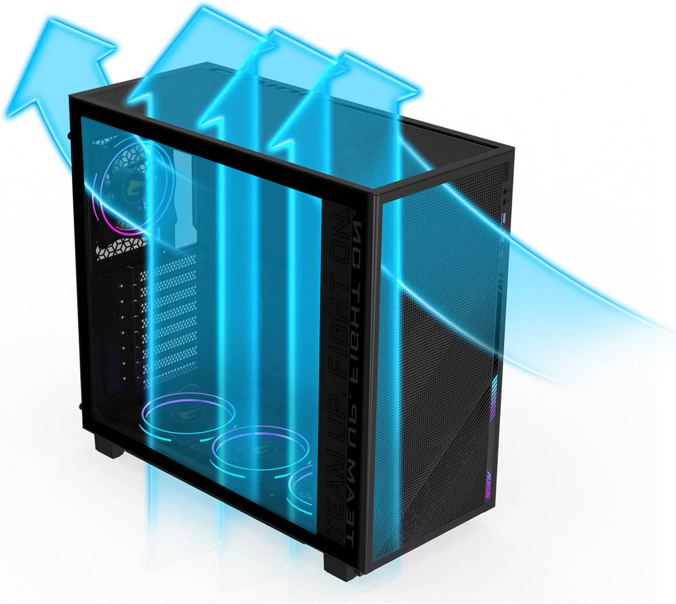 Gigabyte Aorus C400 Glass Midi Tower Κουτί Υπολογιστή με Πλαϊνό Παράθυρο και RGB Φωτισμό Μαύρο - Image 5