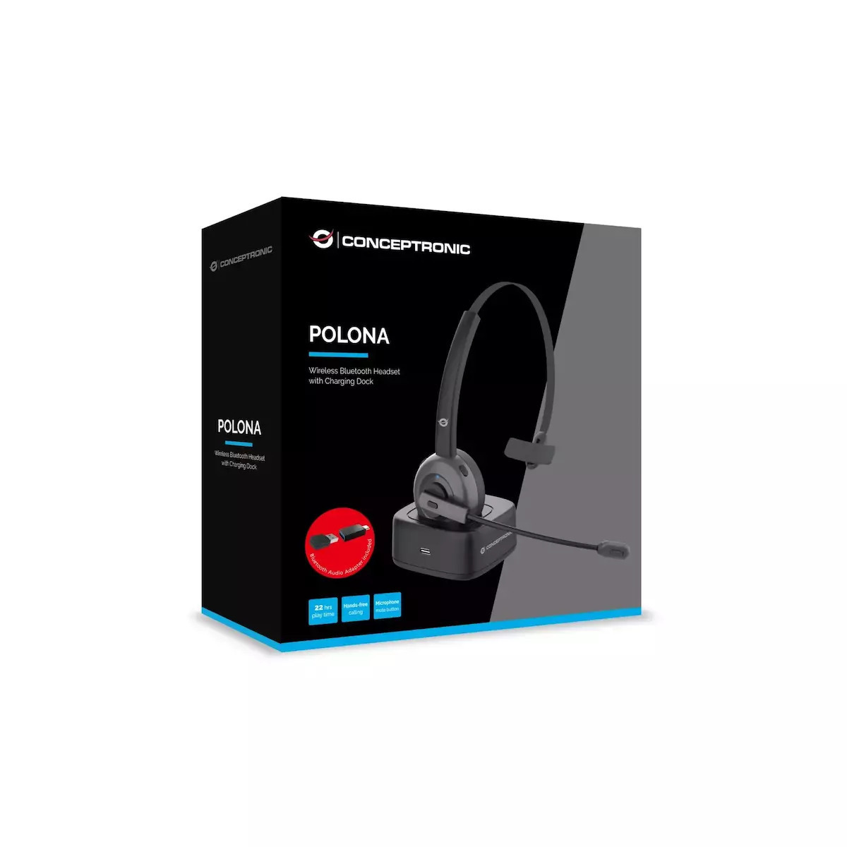 Conceptronic Polona On Ear Multimedia Ακουστικά με μικροφωνο και σύνδεση Bluetooth - Image 6