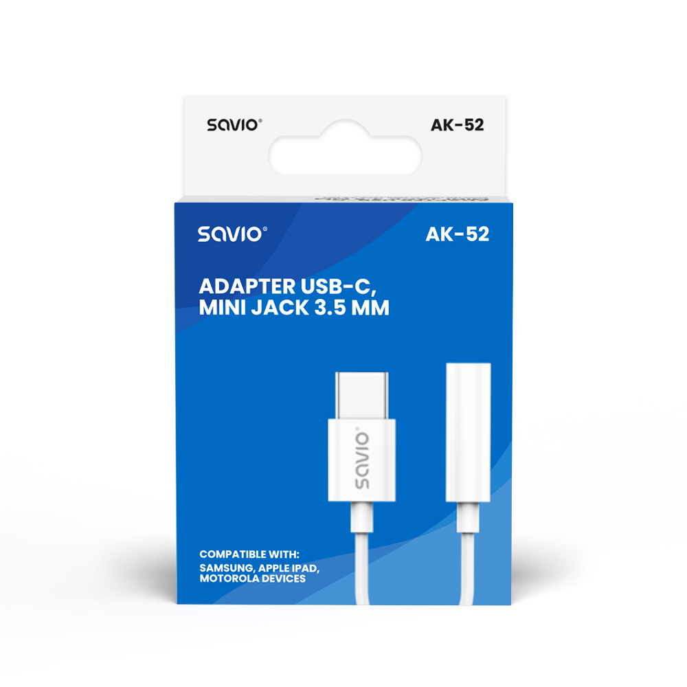 Savio AK-52 USB-C male σε 3.5mm female 1τμχ - Image 3