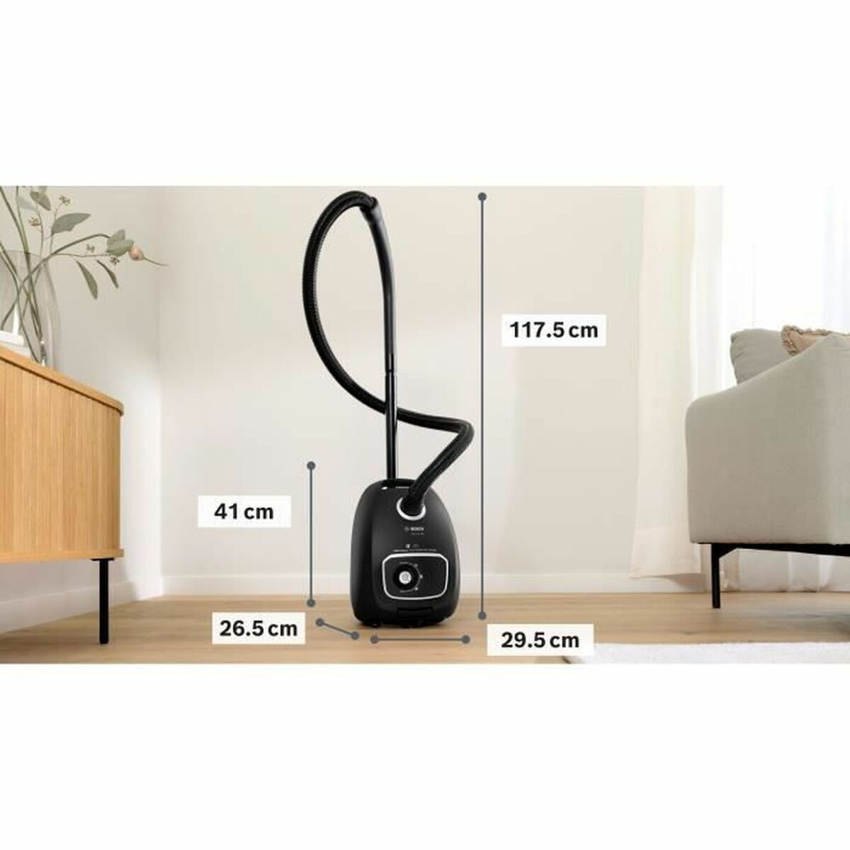 Bosch 600W με Σακούλα Μαύρη BGB41BA1 - Image 5