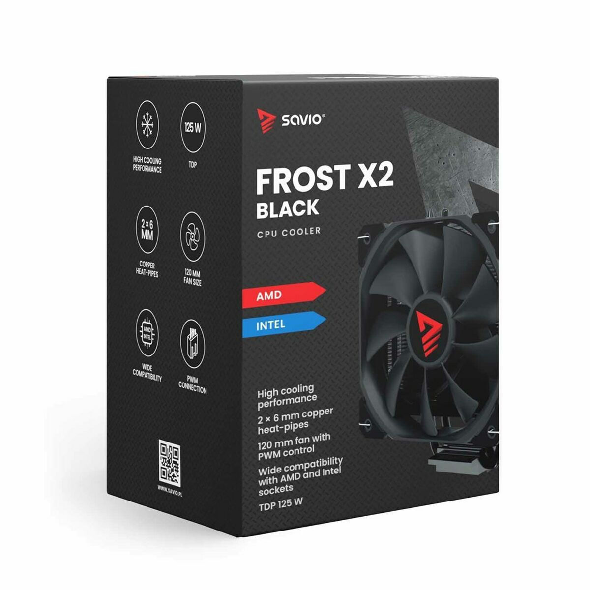 Savio Frost Black X2 Ψύκτρα Επεξεργαστή για Socket 1200/115x/1700 - Image 5