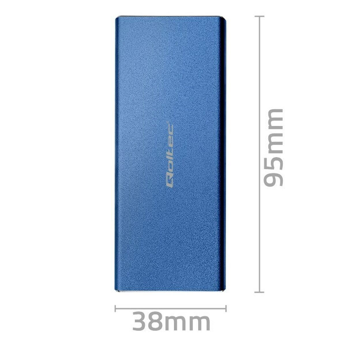 Qoltec Θήκη για Σκληρό Δίσκο M.2 SATA III με σύνδεση USB 3.0 σε Μπλε χρώμα 51832 - Image 2