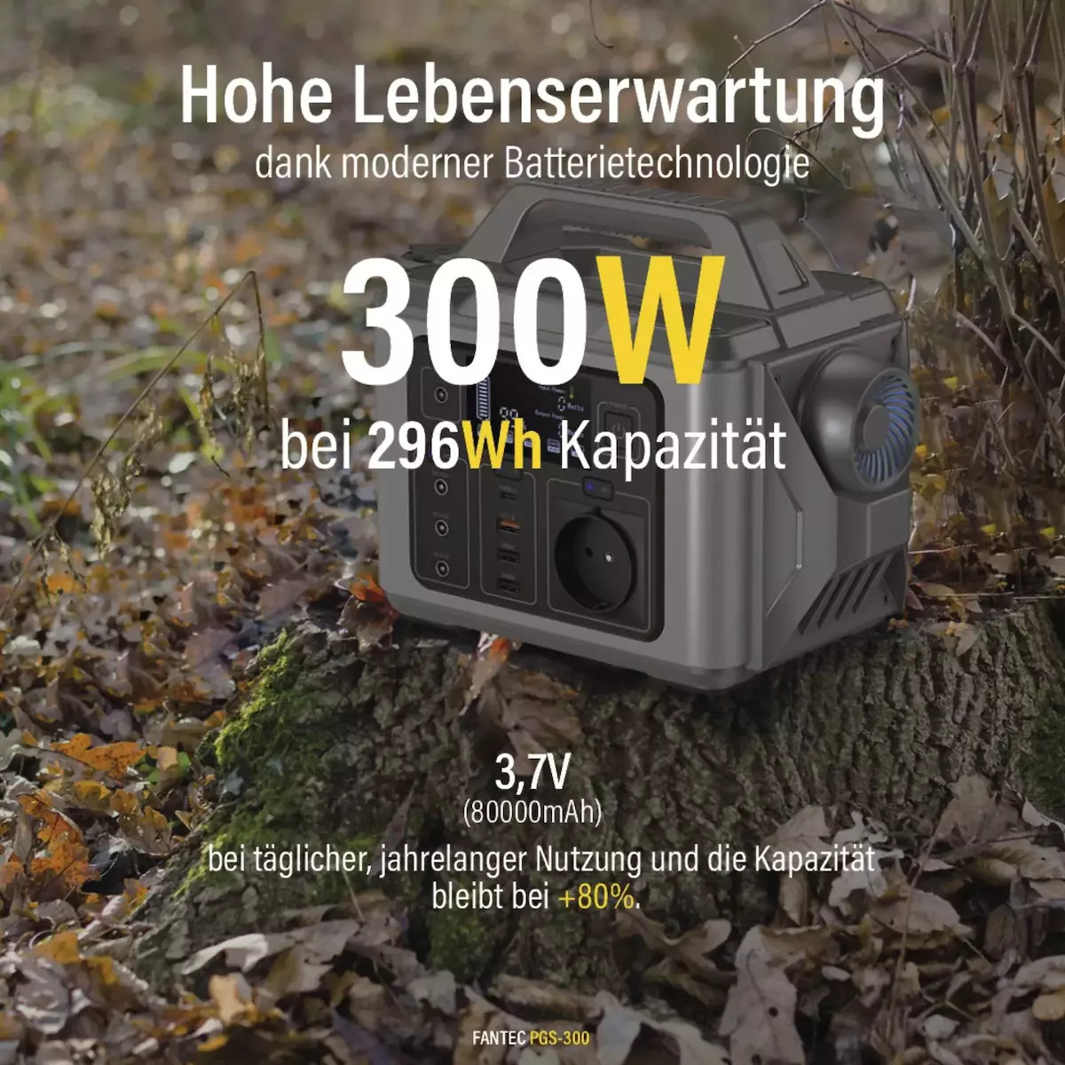 Fantec Fantec PGS-300 Power Station Χωρητικότητας 300Wh / 80000mAh - Image 5