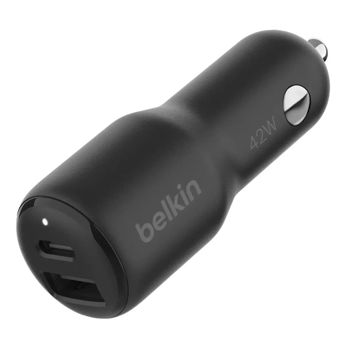 Belkin Φορτιστής Αυτοκινήτου 42W Γρήγορης Φόρτισης με Θύρες: 1xUSB 1xType-C Μαύρος CCB005btBK