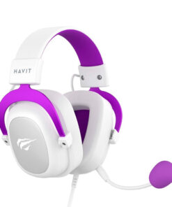 Havit H2002D Over Ear Gaming Headset με σύνδεση 3.5mm Μωβ