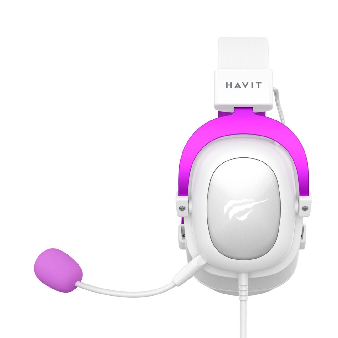 Havit H2002D Over Ear Gaming Headset με σύνδεση 3.5mm Μωβ - Image 3