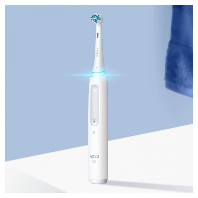 Oral-B iO Series 4 Ηλεκτρική Οδοντόβουρτσα με Χρονομετρητή, Αισθητήρα Πίεσης και Θήκη Ταξιδίου Quite White - Image 5