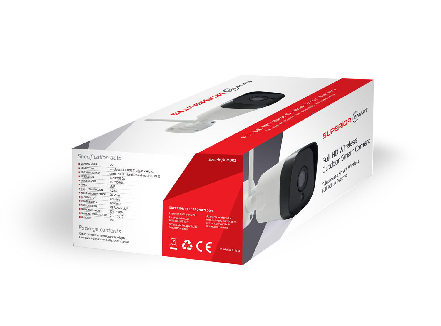 Superior Electronics SUPICM002 IP Κάμερα Παρακολούθησης Wi-Fi Full HD 1080p Αδιάβροχη - Image 3