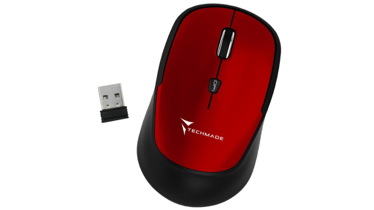 Techmade TM-XJ35 Ασύρματο Ποντίκι Κόκκινο - Image 2