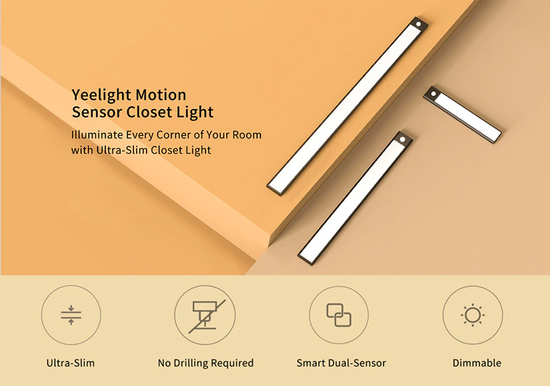 Yeelight LED Φωτιστικό Γραμμικό για Ντουλάπες με Τροφοδοσία Μπαταρίας και Αισθητήρα Κίνησης Black YLCG002 - Image 5
