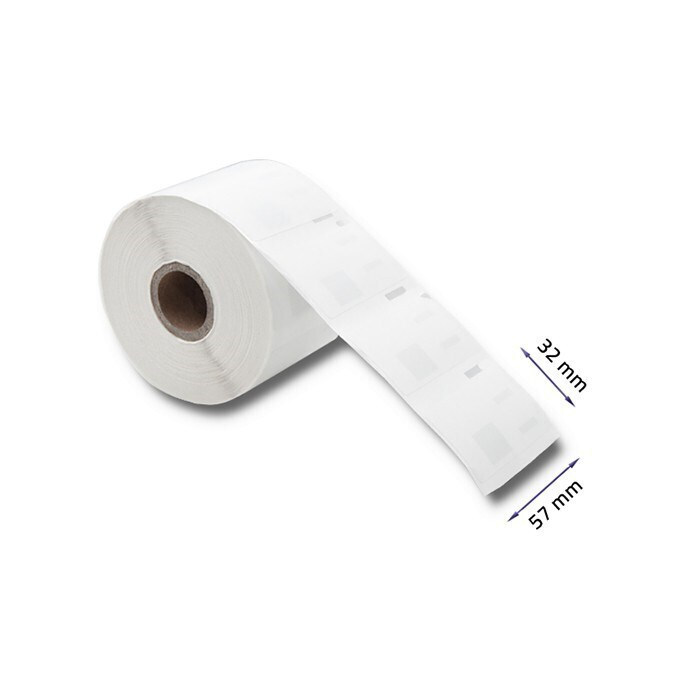 Qoltec LW-11354 S0722540 1000 Αυτοκόλλητες Ετικέτες σε Ρολό για Εκτυπωτή Ετικετών 57x32mm - Image 3