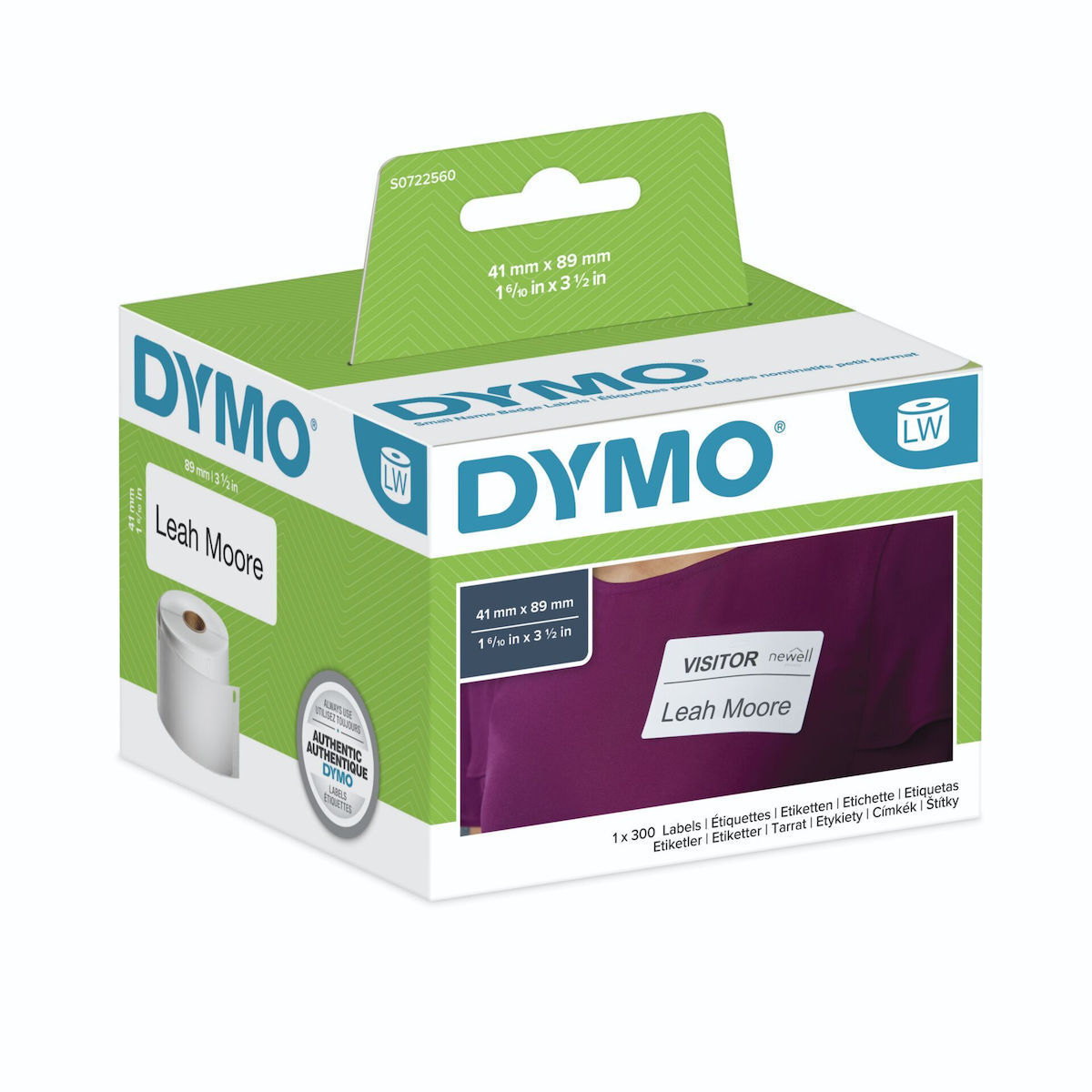 Dymo 11356 300 Αυτοκόλλητες Ετικέτες σε Ρολό για Εκτυπωτή Ετικετών 89x41mm - Image 5