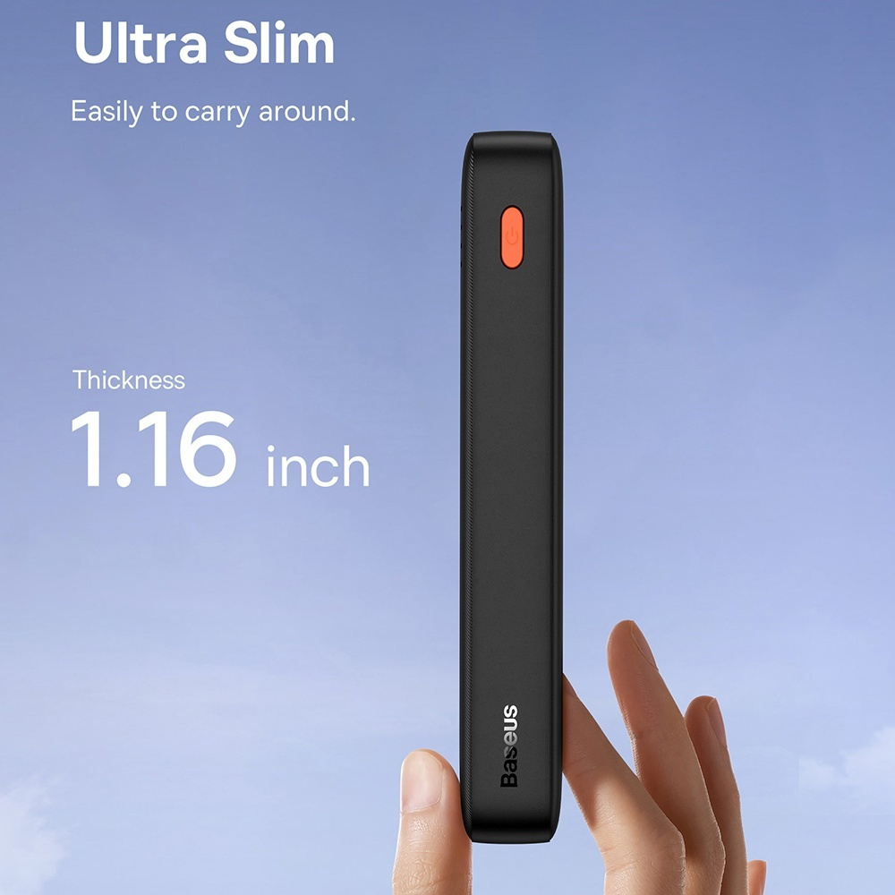 Baseus Airpow Power Bank 20000mAh 20W με Θύρα USB-A και Θύρα USB-C Μαύρο - Image 9