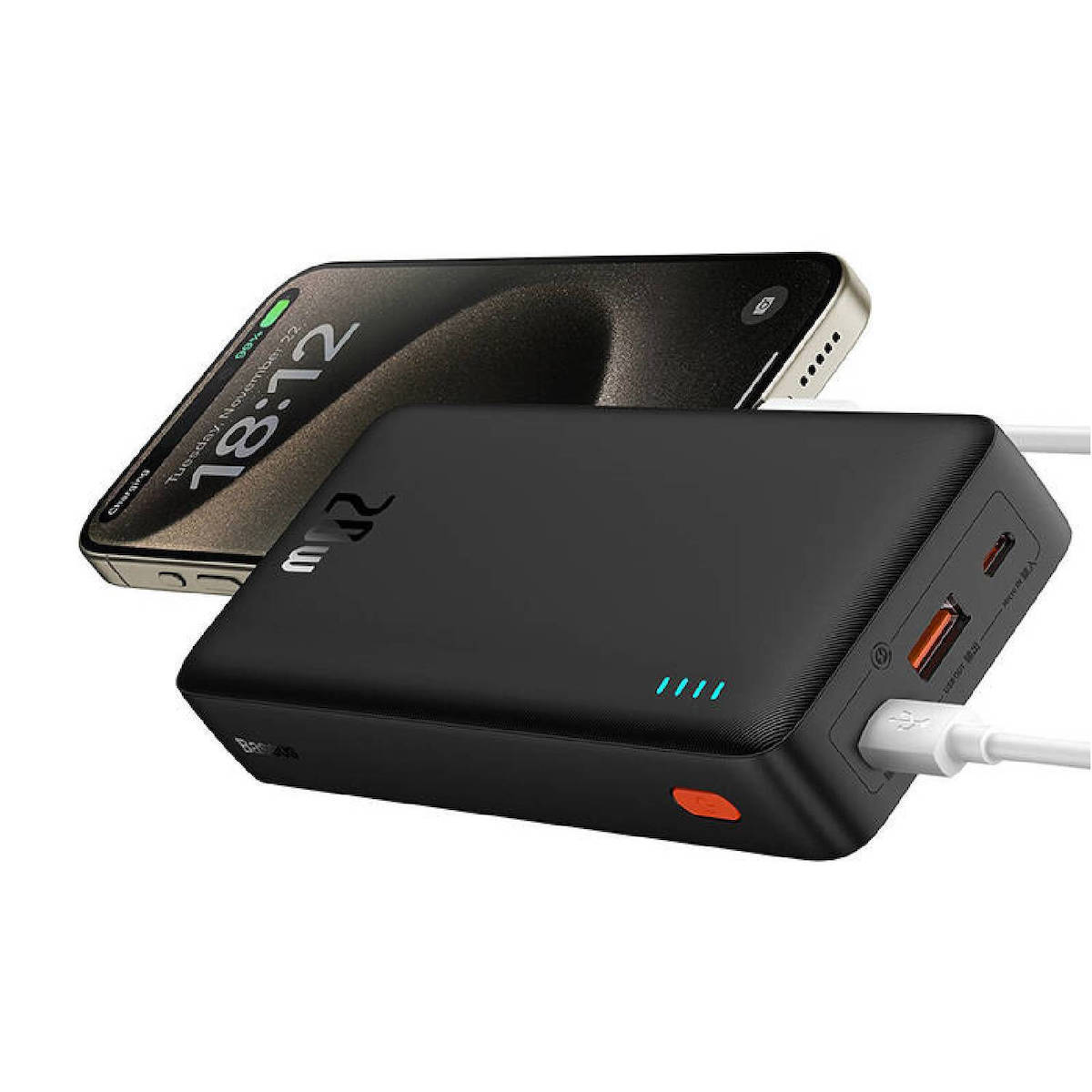 Baseus Airpow Power Bank 20000mAh 20W με Θύρα USB-A και Θύρα USB-C Μαύρο - Image 4