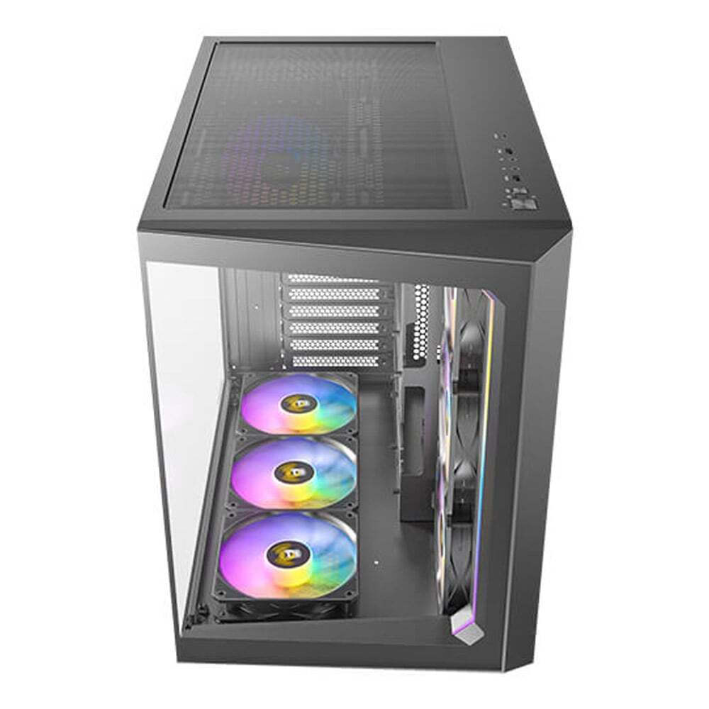 Antec C5 Gaming Midi Tower Κουτί Υπολογιστή με Πλαϊνό Παράθυρο και RGB Φωτισμό Μαύρο - Image 7