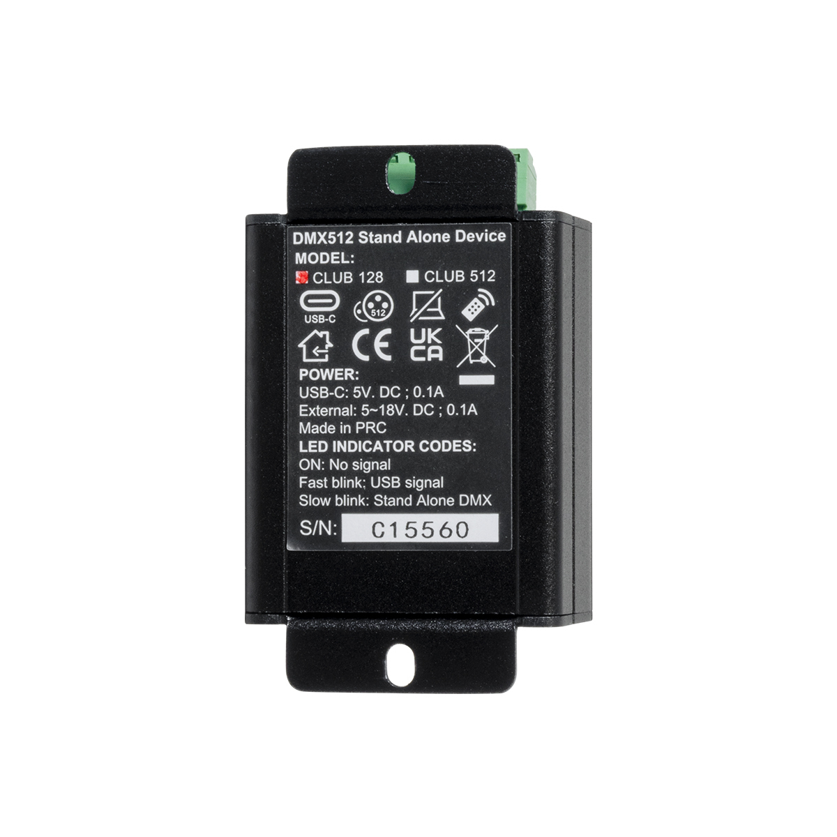 Globostar 71579 Chromateq Skydance Dc Usb To Dmx Dimmer High Speed Controller Decoder 128 Καναλιών Dc 5-12v 0.1a 0.5w Ip40 Μ7.8 X Π5 X Υ3.8cm 5 Years Warranty - Image 4