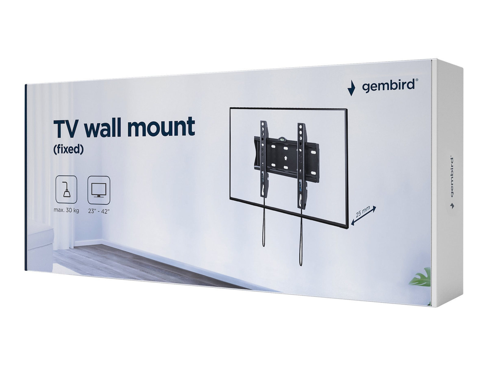 Gembird WM-42F-01 Βάση Τηλεόρασης Τοίχου έως 42" και 30kg - Image 3