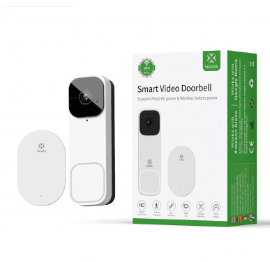 Woox Video Doorbell Chime 3mp R4331 White