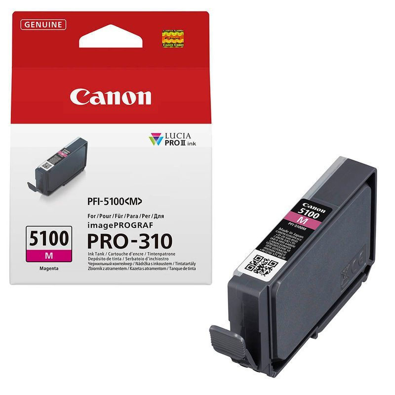 Canon PFI-5100 Γνήσιο Μελάνι Εκτυπωτή InkJet Ματζέντα (6954C001)