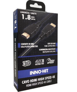 Innohit Cable HDMI male - HDMI male 1.8m Μαύρο