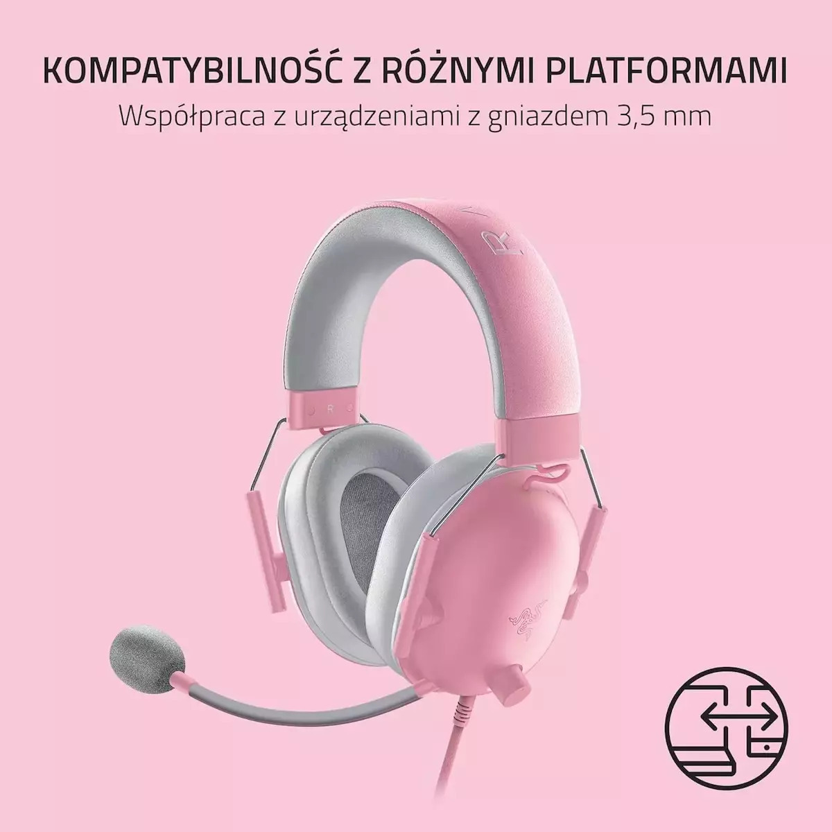 Razer BlackShark V2 X For Playstation Over Ear Gaming Headset με σύνδεση 3.5mm Quartz - Image 6