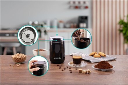 Gorenje SMK150SB Ηλεκτρικός Μύλος Καφέ 150W με Χωρητικότητα 45gr Μαύρος - Image 7