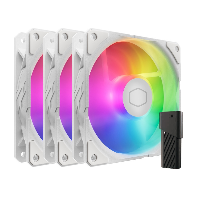 CoolerMaster SickleFlow Edge 120 Case Fan με ARGB Φωτισμό και Σύνδεση 3-Pin / 4-Pin PWM Λευκό