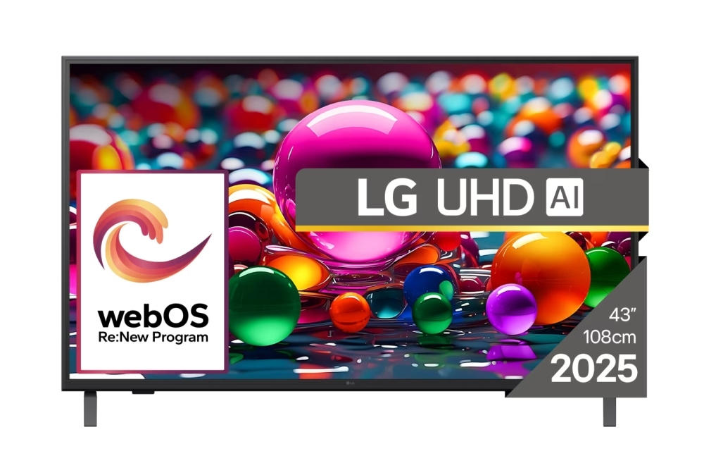 LG Smart Τηλεόραση 43" 4K UHD LED AI UA75 HDR (2025) 43UA75003LA