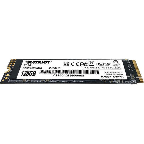 Patriot Viper P320 SSD 128GB M.2 NVMe PCI Express 3.0 P320P128GM28 - Image 3