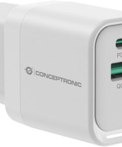 Conceptronic Φορτιστής Χωρίς Καλώδιο GaN με Θύρα USB-A και Θύρα USB-C 33W Power Delivery / Quick Charge 3.0 Λευκός (ALTHEA19W33)