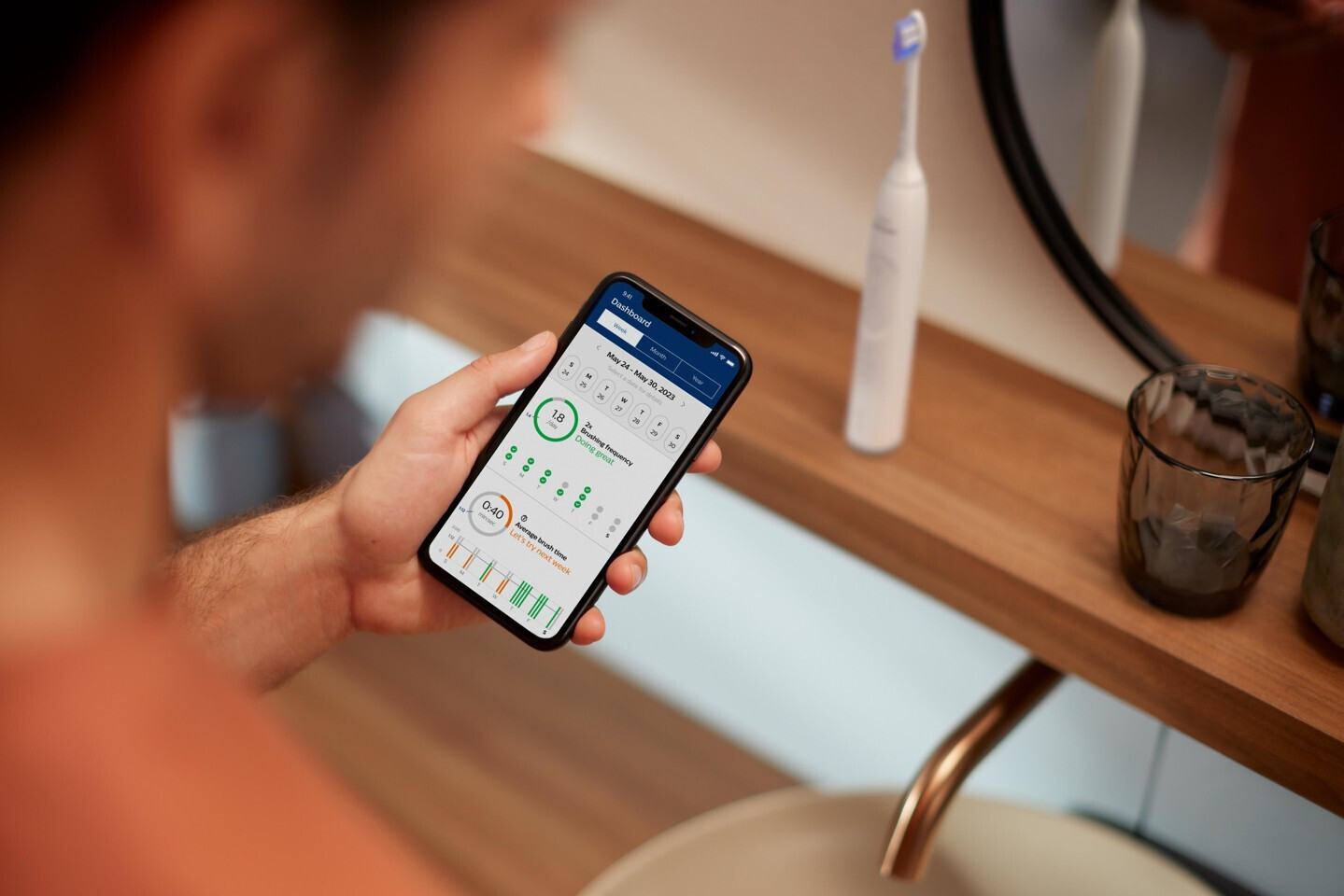 Philips Sonicare DiamondClean 9000 Ηλεκτρική Οδοντόβουρτσα με Αισθητήρα Πίεσης Λευκή - Image 7