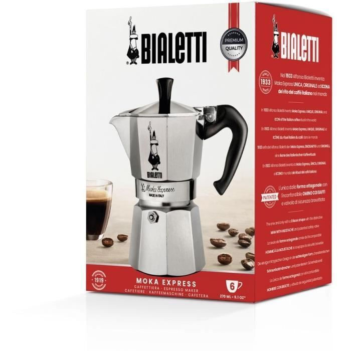 Bialetti Moka Express Μπρίκι Espresso 6cups Ασημί - Image 10