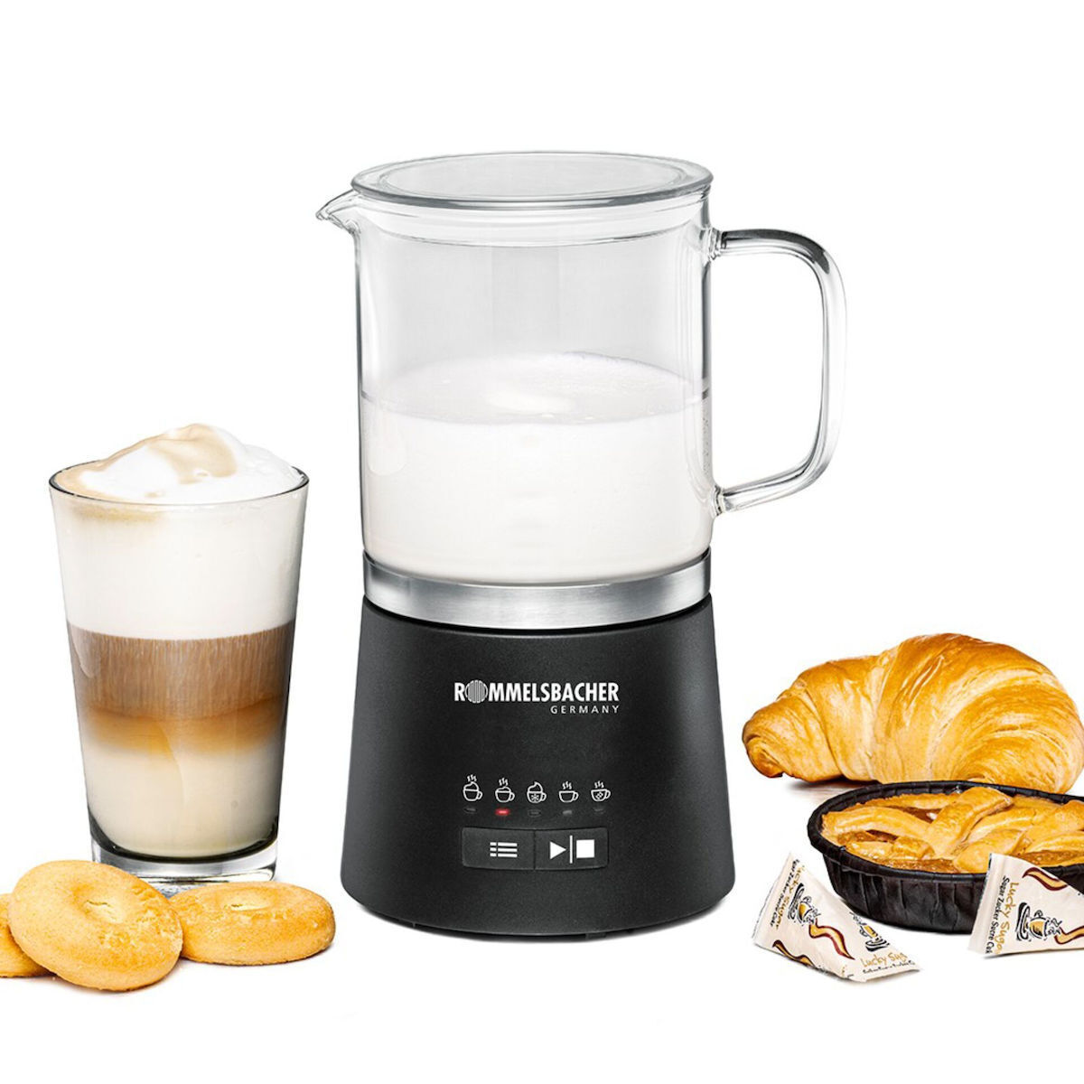 Rommelsbacher MS 625 Συσκευή για Ζεστό & Κρύο Αφρόγαλα με Αντικολλητική Επίστρωση 500ml