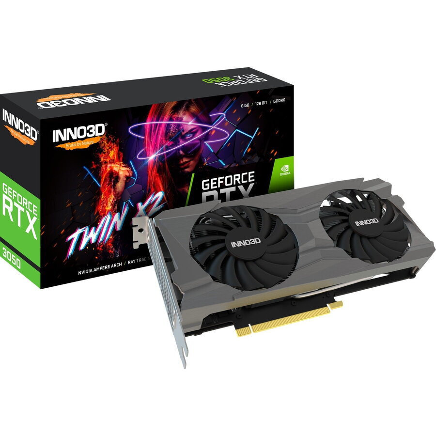 Inno 3D GeForce RTX 3050 8GB GDDR6 Twin X2 V2 Κάρτα Γραφικών N30502-06D6-1880VA60
