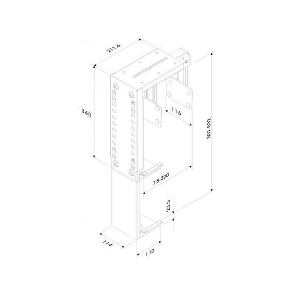 Newstar Βάση Γραφείου Υπολογιστή CPU-D100BLACK - Image 4