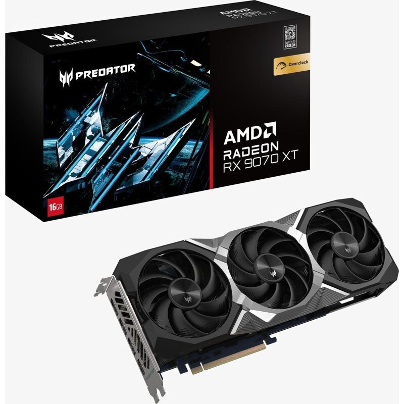 Acer Radeon RX 9070 XT 16GB GDDR6 Predator BiFrost OC Κάρτα Γραφικών DP.Z4FWW.P01