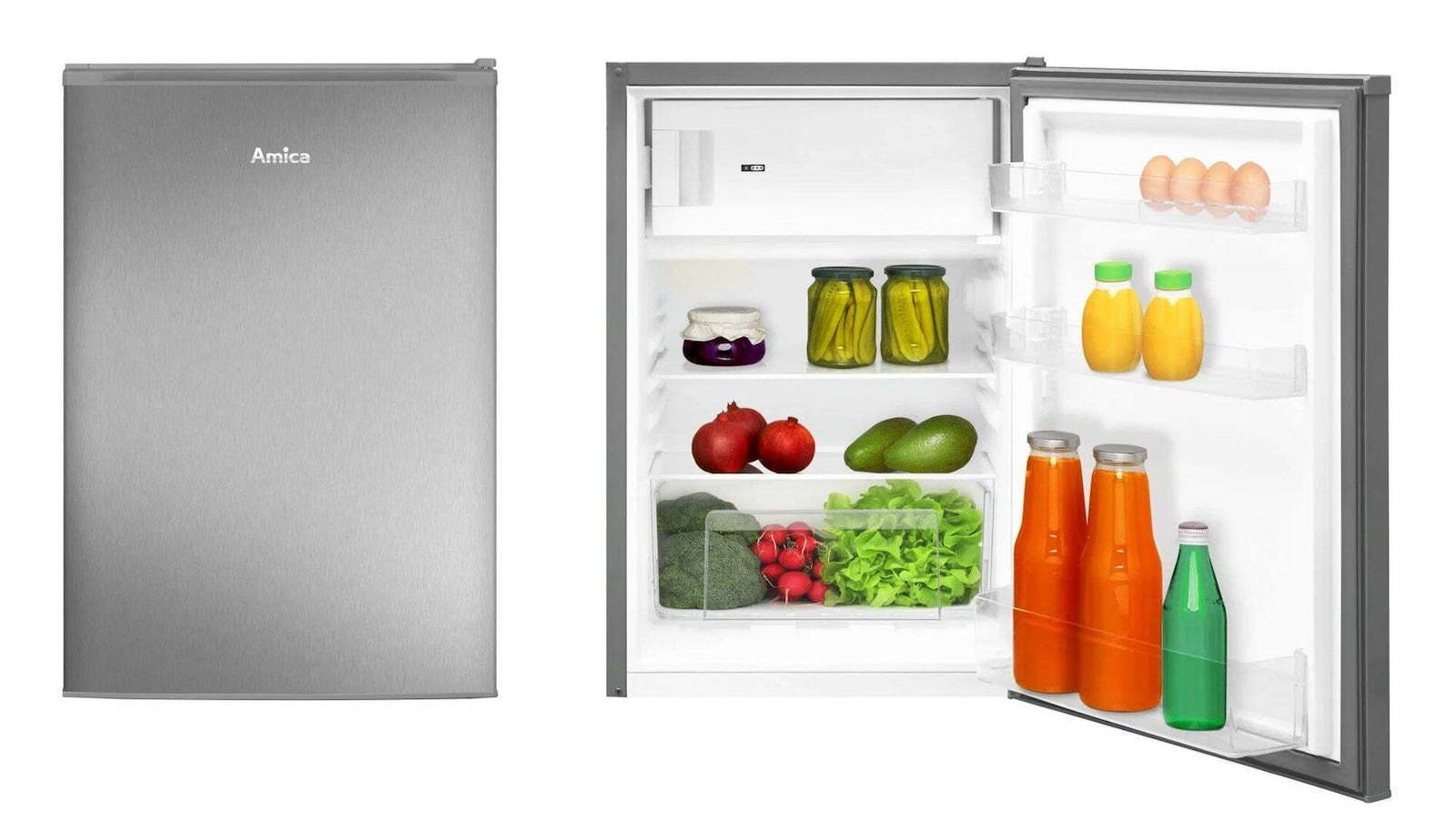 Amica Mini Bar 121lt Inox FM140.4X - Image 3
